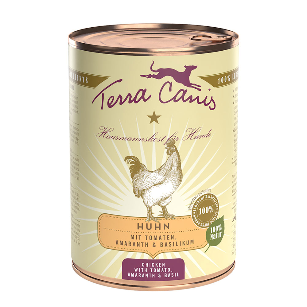 Korzystny pakiet Terra Canis Classic, 12 x 400 g - Kurczak z pomidorami, amarantem i bazylią