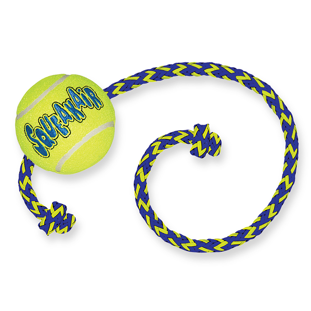 KONG SqueakAir piłka na sznurku - M/L, 1 szt. miniaturka