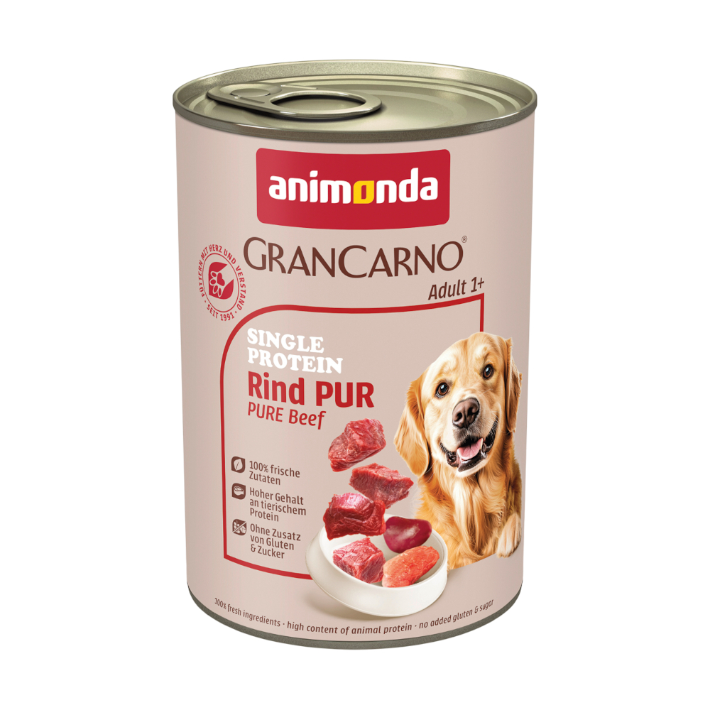 Megapakiet animonda GranCarno Adult Single Protein, 24 x 400 g - Wołowina