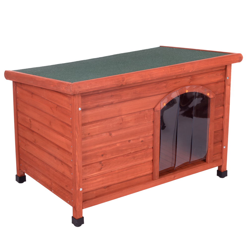 Buda dla psa Woody z płaskim dachem - M: szer. x gł. x wys.: 104 x 66 x 70 cm