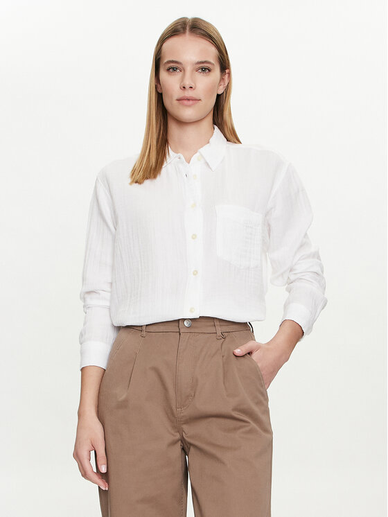 Gap Koszula 885282-01 Biały Relaxed Fit