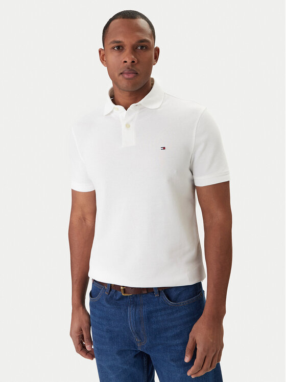 Tommy Hilfiger Polo 1985 MW0MW17770 Biały Regular Fit