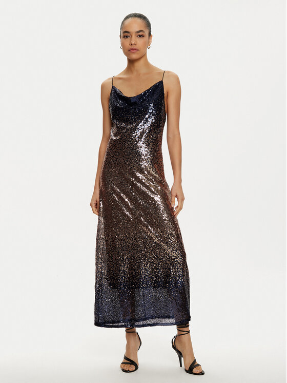 ONLY Sukienka koktajlowa Lola 15334031 Brązowy Regular Fit