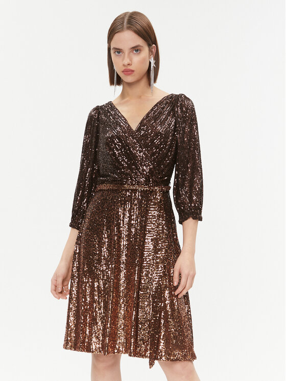 DKNY Sukienka codzienna DD3HR967 Brązowy Regular Fit