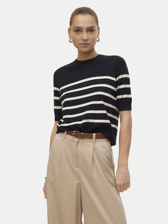 Vero Moda Sweter Saba 10306829 Czarny Regular Fit