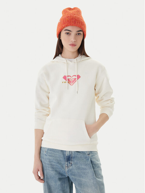 Roxy Bluza Vl Surf Stoked Hoodie Brushed ERJFT05028 Beżowy Regular Fit