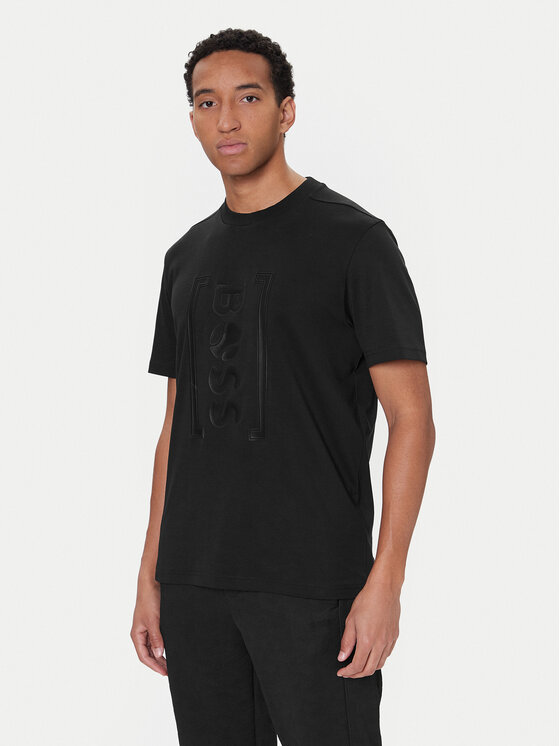 BOSS T-Shirt Iconic TL 50543905 Czarny Relaxed Fit