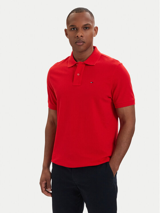 Tommy Jeans Polo DM0DM22711 Czerwony Regular Fit