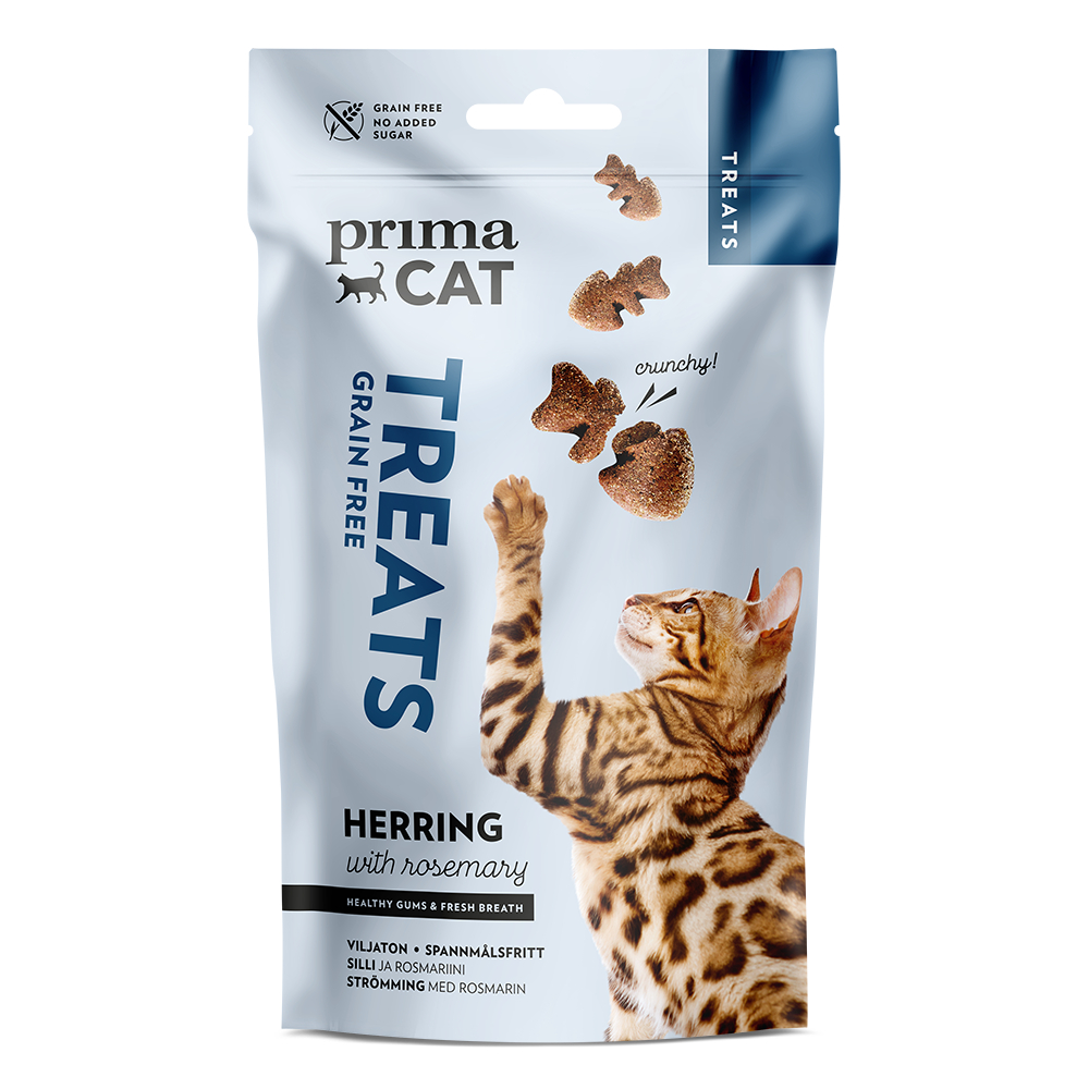 PrimaCat Crunchy Treats, śledź i rozmaryn - 40 g miniaturka