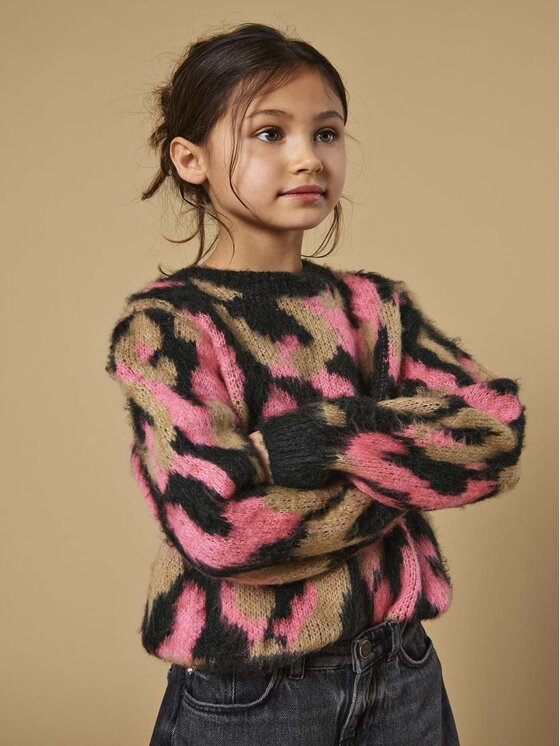 Kids ONLY Sweter Wild 15329326 Kolorowy Regular Fit