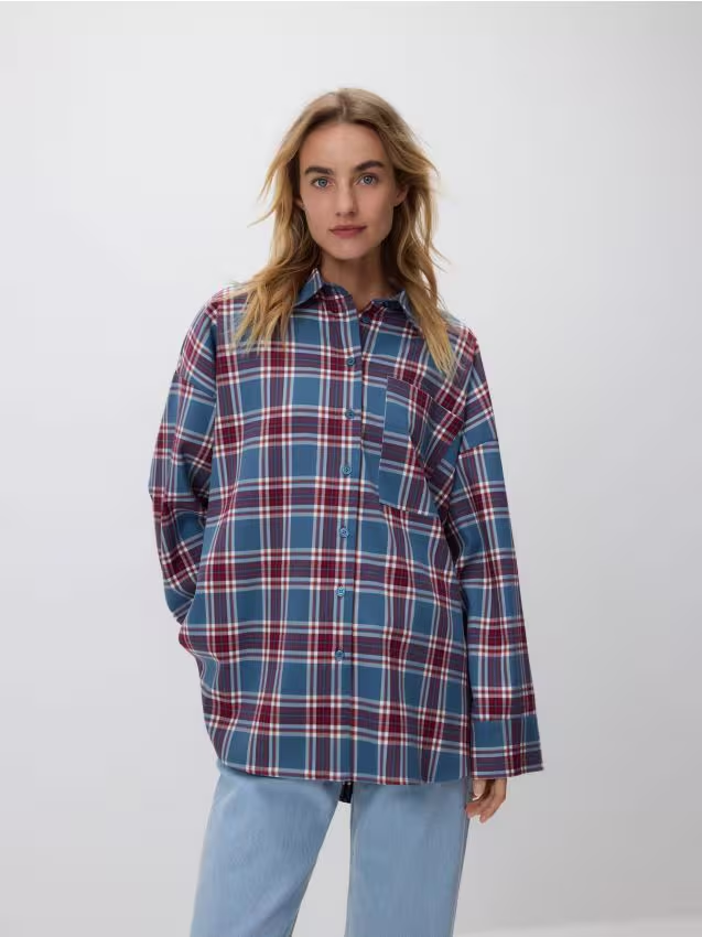 Reserved - Koszula oversize - wielobarwny