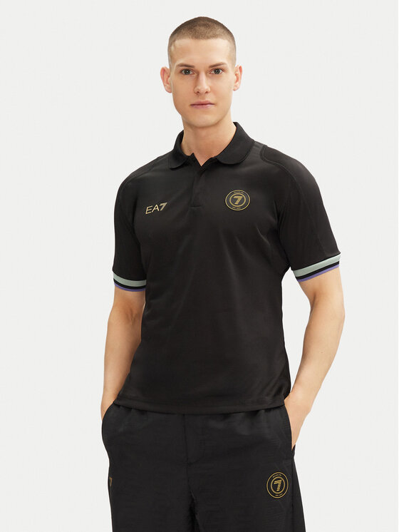 EA7 Emporio Armani Polo 7M000257 AF13537 UC001 Czarny Regular Fit