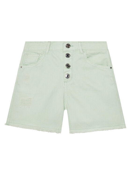 Guess Szorty materiałowe J5GD29 WH6L0 Zielony Regular Fit