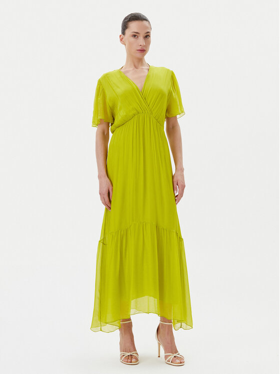 Haveone Sukienka letnia AFF-N006 Zielony Loose Fit