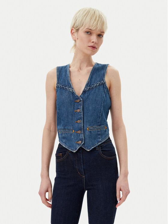 Levi's® Kamizelka 001WQ-0000 Niebieski Regular Fit
