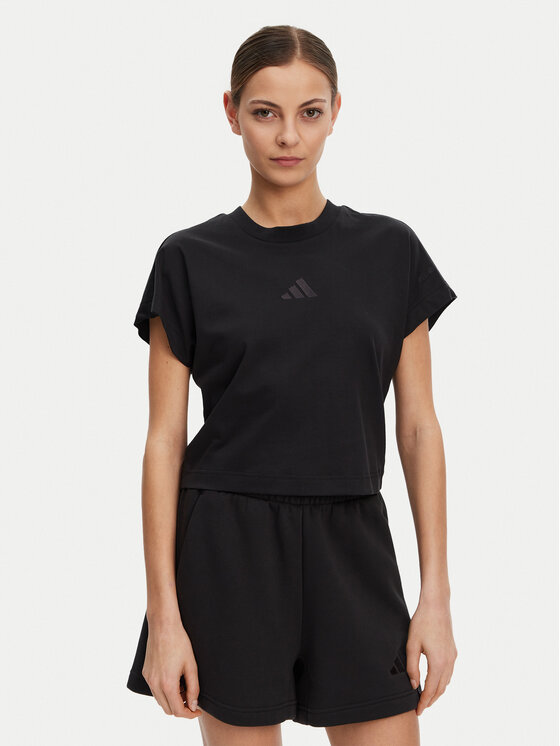 adidas T-Shirt ALL SZN JJ1235 Czarny Regular Fit