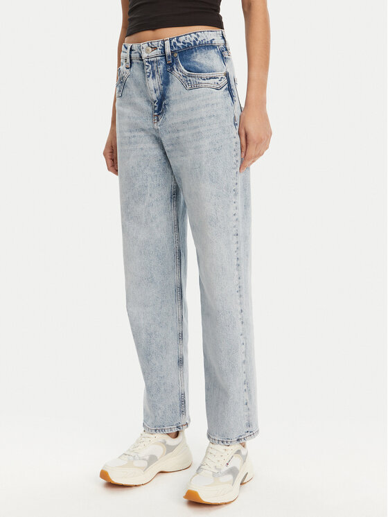 Tommy Jeans Jeansy Layla DW0DW21418 Niebieski Straight Fit