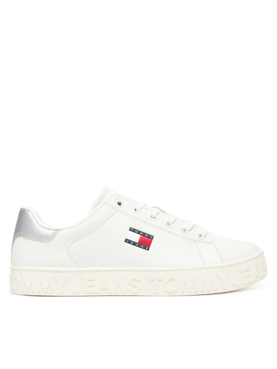 Tommy Jeans Sneakersy Tjw Logo Outsole Sneaker Ess EN0EN02703 Écru