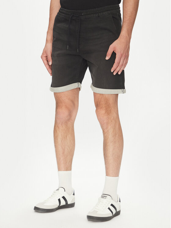 Jack & Jones Szorty jeansowe Rick 12269594 Czarny Regular Fit