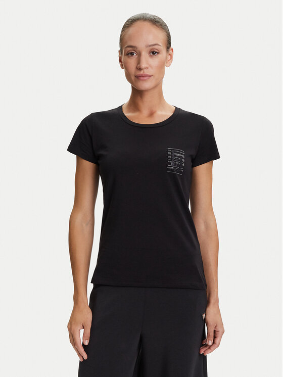 Liu Jo Sport T-Shirt TF5287 JS923 Czarny Regular Fit