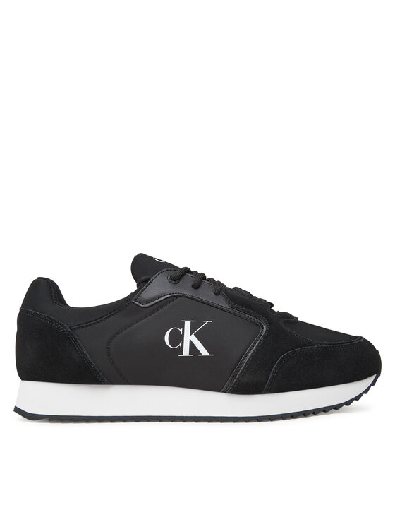 Calvin Klein Jeans Sneakersy Retro Runner Sock Lace Up Ny-Su YM0YM01326 Czarny