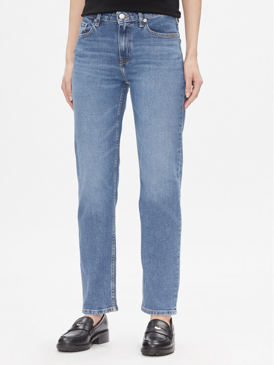 Tommy Hilfiger Jeansy Classic Straight Rw Mel WW0WW40634 Niebieski Straight Leg