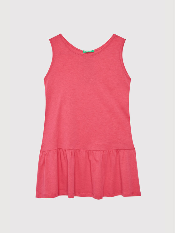 United Colors Of Benetton Sukienka letnia 3Q220V001 Różowy Relaxed Fit