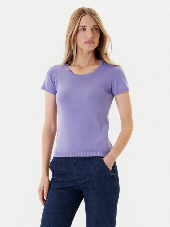 United Colors Of Benetton T-Shirt 1091D1M10 Fioletowy Regular Fit