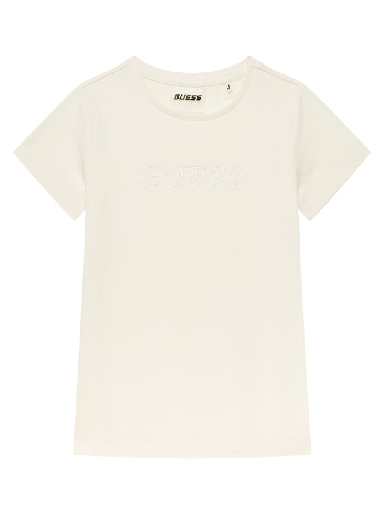Guess T-Shirt J4RI49 J1314 Beżowy Regular Fit
