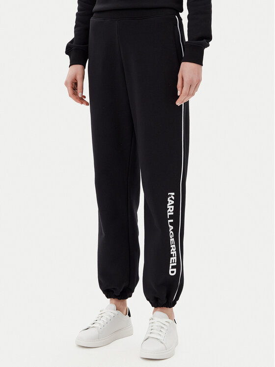 KARL LAGERFELD Spodnie dresowe A2W10149 Czarny Regular Fit