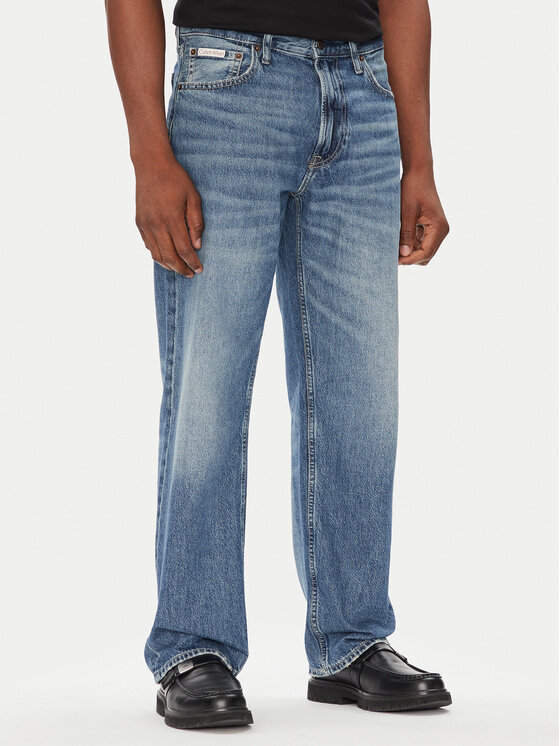 Calvin Klein Jeans Jeansy 90s LV04RC761G Niebieski Straight Fit