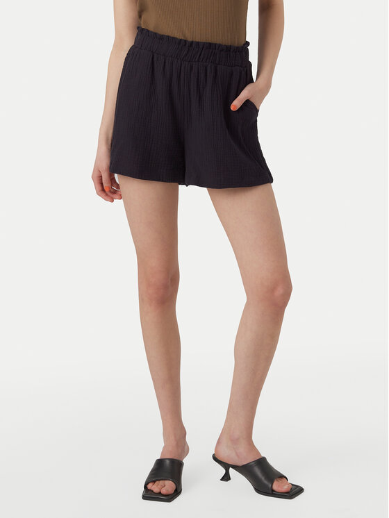 Vero Moda Szorty materiałowe Natali 10279687 Czarny Baggy Fit