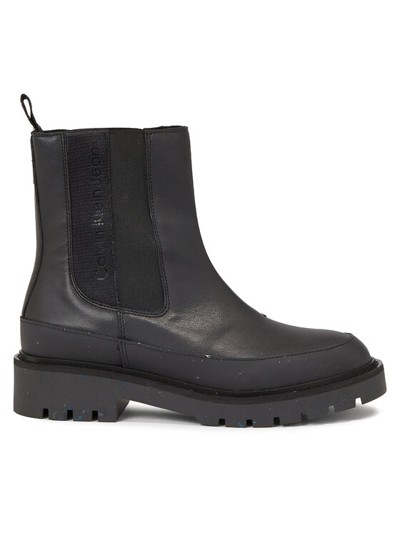 Calvin Klein Jeans Sztyblety Combat Mid Chelsea Wn YW0YW01254 Czarny