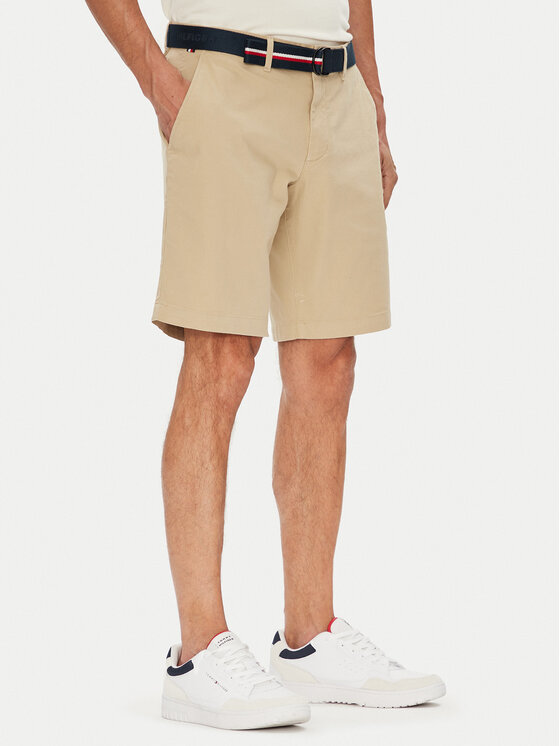Tommy Hilfiger Szorty materiałowe Brooklyn MW0MW39706 Beżowy Regular Fit