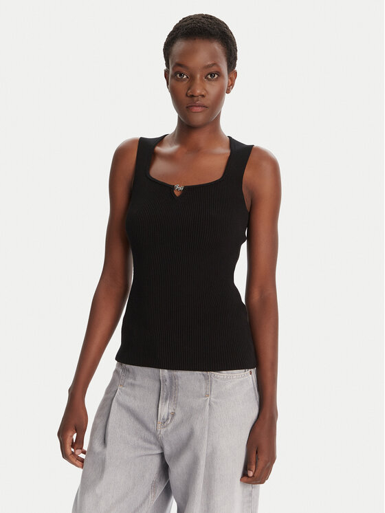 BOSS Top Fiura 50543939 Czarny Regular Fit