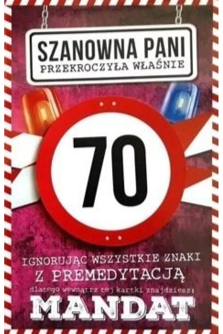 Karnet Urodziny 70 damskie JCX - 018
