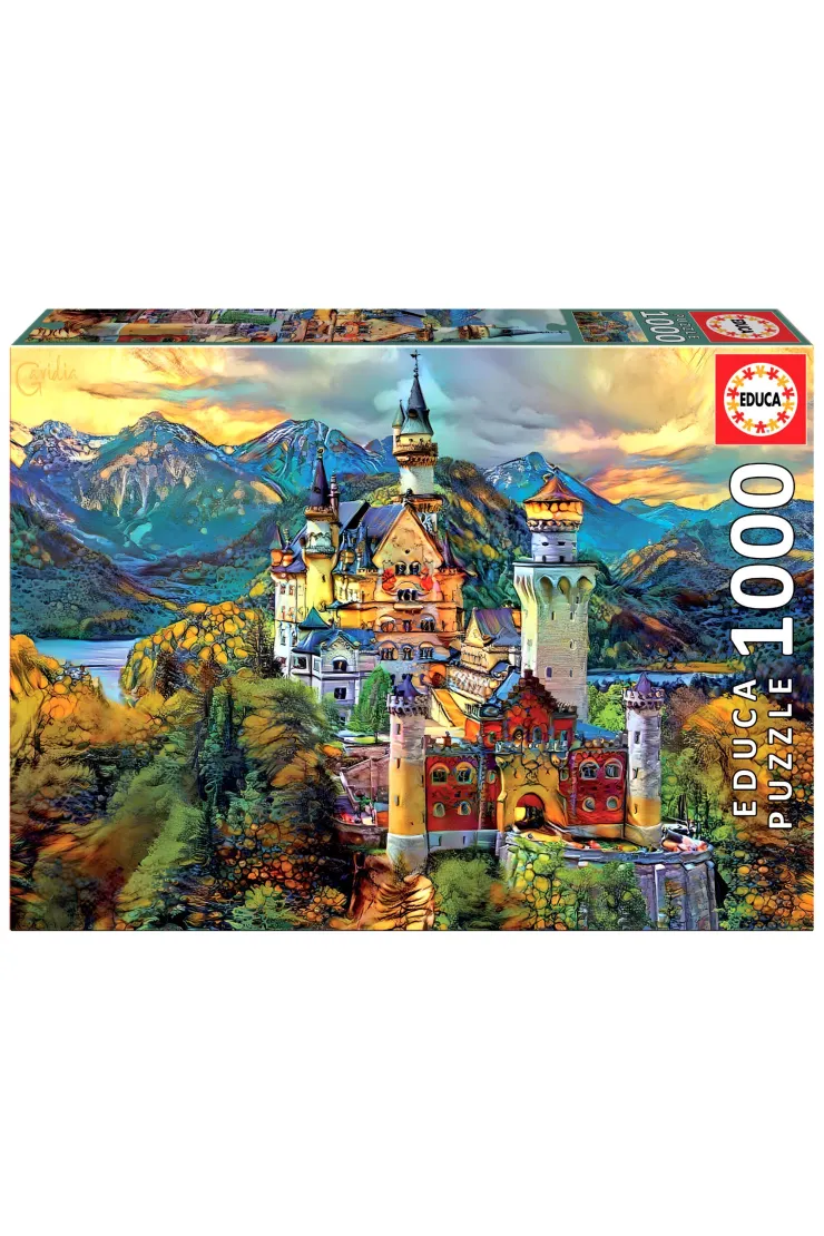 Puzzle 1000 el. Zamek Neuschwanstein, Niemcy