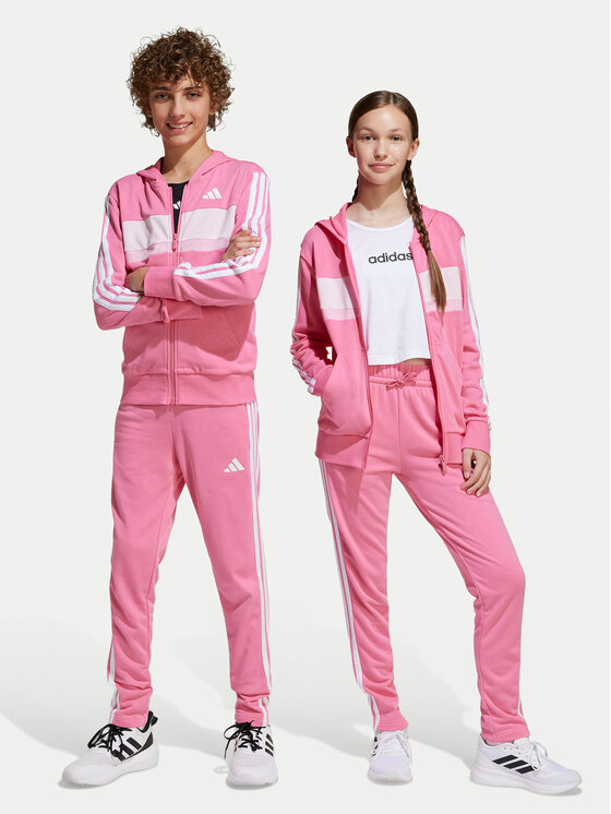 adidas Dres Seasonal Essentials Tiberio 3-Stripes French Terry JI6037 Różowy Regular Fit