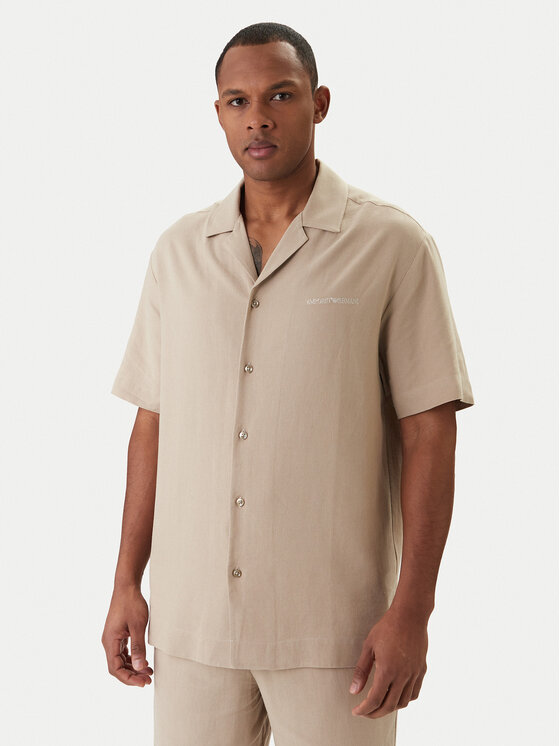Emporio Armani Koszula EM000593 AF20590 U6213 Beżowy Regular Fit