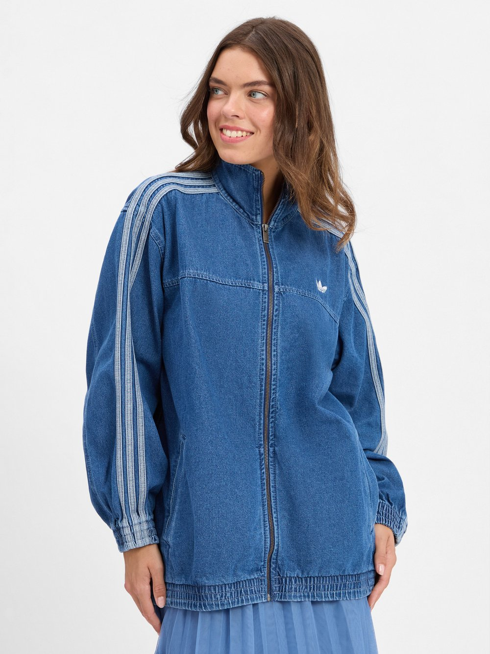 adidas Originals Damska kurtka dżinsowa Kobiety Bawełna niebieski, L
