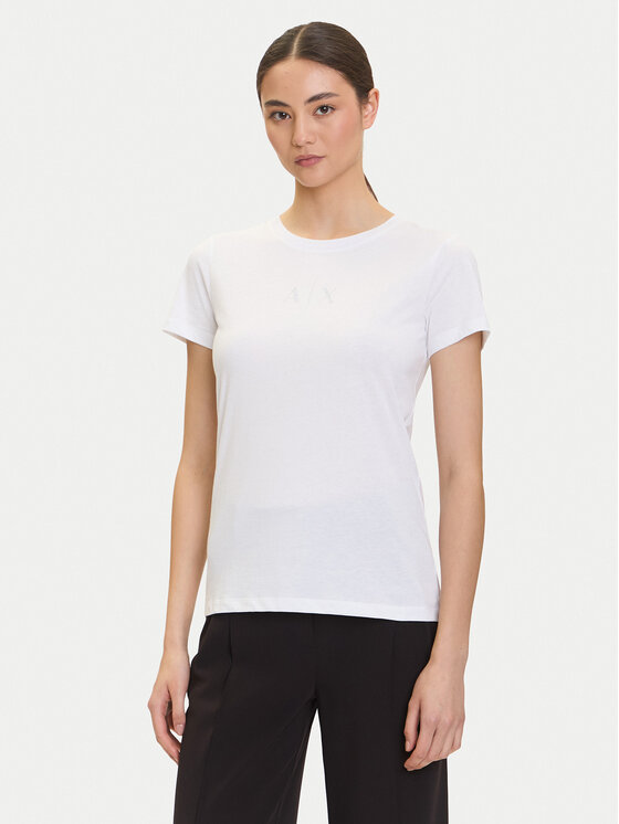 Armani Exchange T-Shirt XW001459 AF10356 U0002 Biały Regular Fit