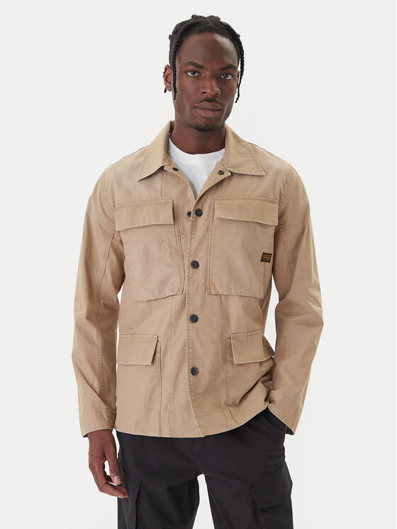 G-Star Raw Kurtka przejściowa 4 Pkt Overshirt D26429-D387 Beżowy Slim Fit