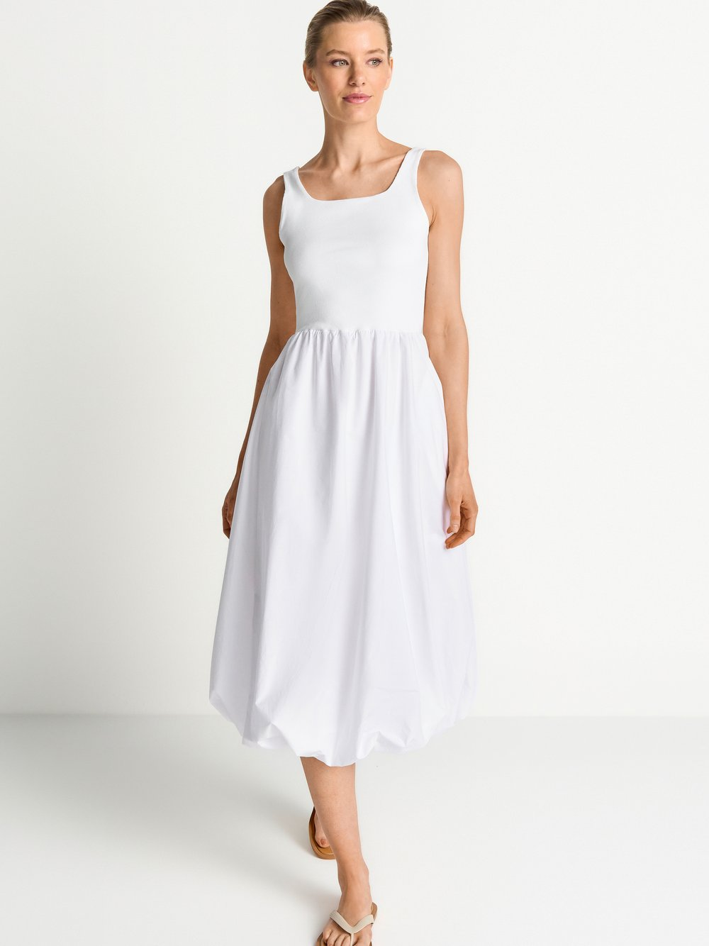 Rich & Royal Damska sukienka maxi Kobiety Bawełna biały, S