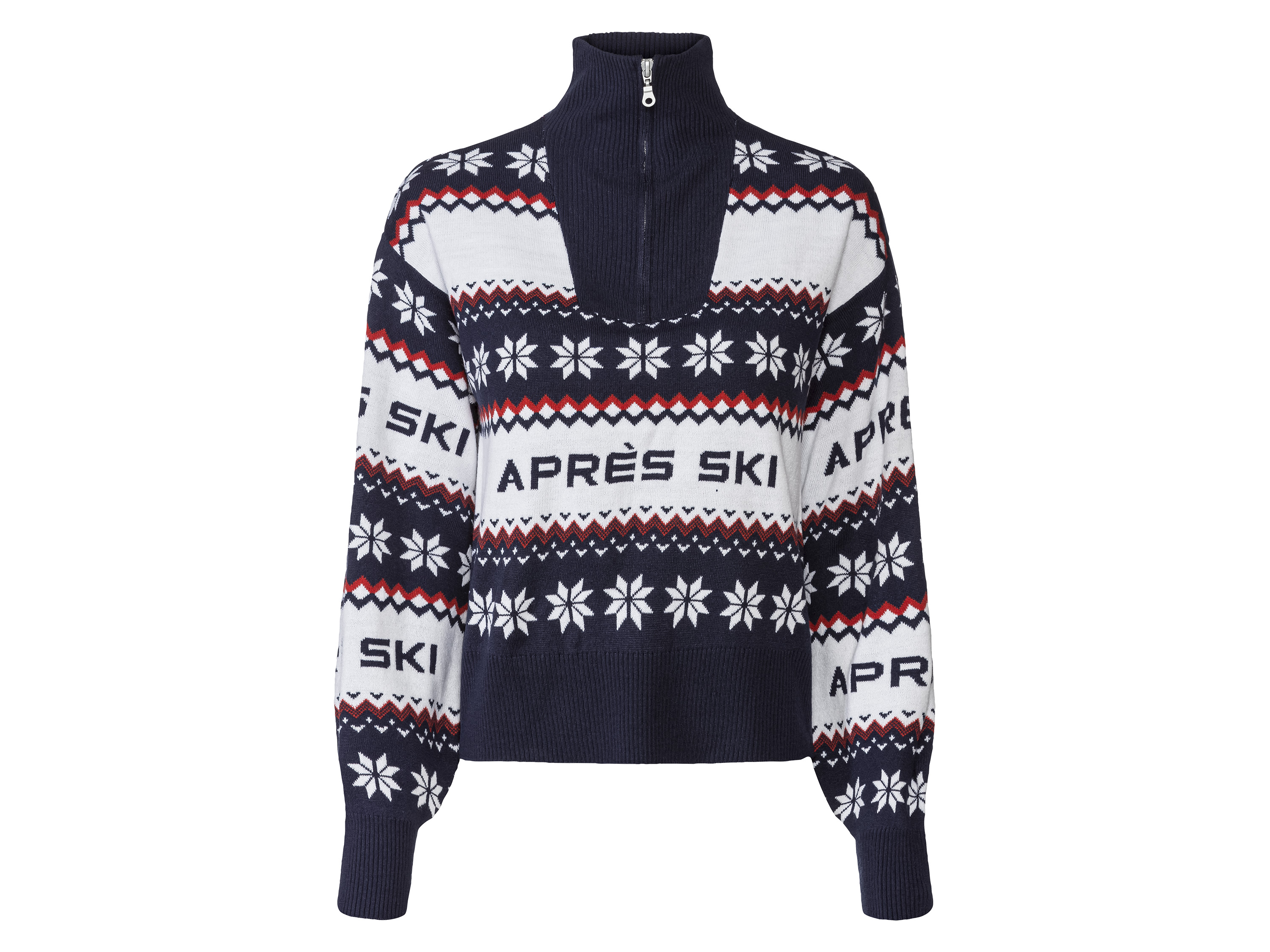esmara® Sweter damski w stylu norweskim (Granatowy, L(44/46))