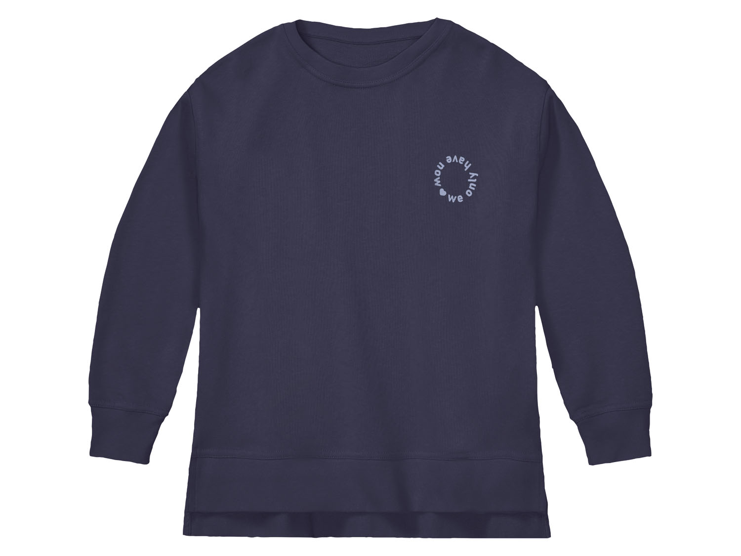 pepperts!® Bluza dresowe dziewczęca	z nadrukiem (Ciemnoniebieski, 134/140)