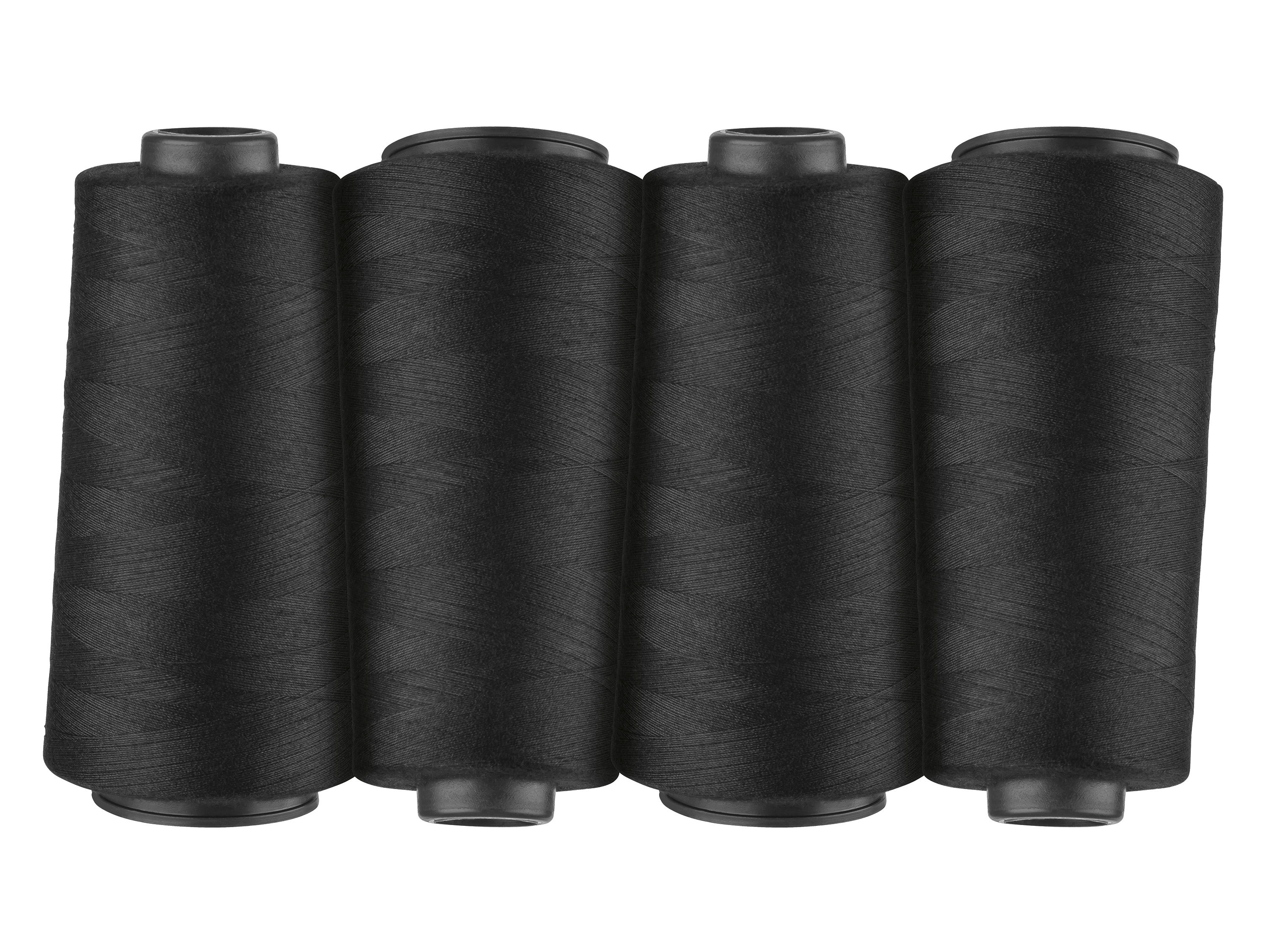 crelando® Nici do szycia overlock, 2500 m, 4 szt. (Czarny) miniaturka