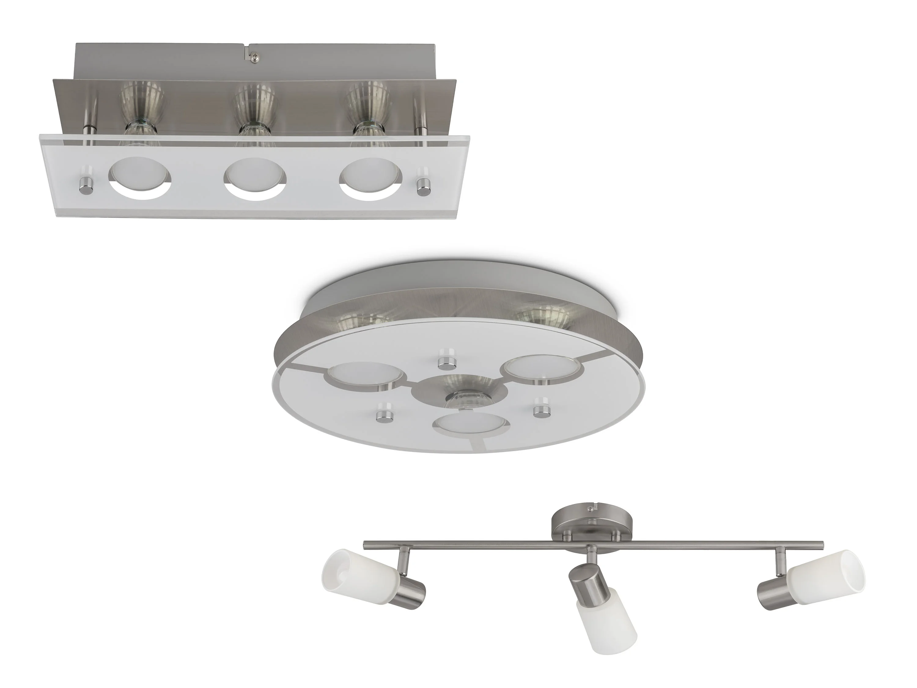 LIVARNO home Lampa sufitowa LED, 3 żarówki, 4,6 W