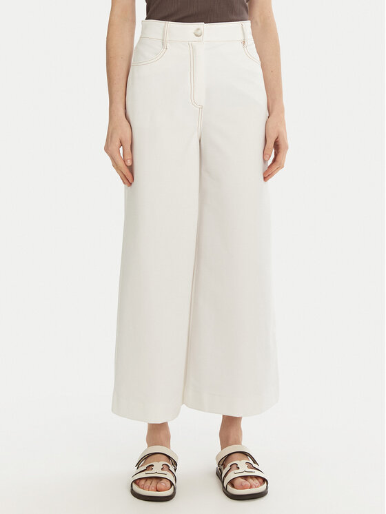 Max Mara Leisure Kuloty Fausto 2516781037 Biały Regular Fit