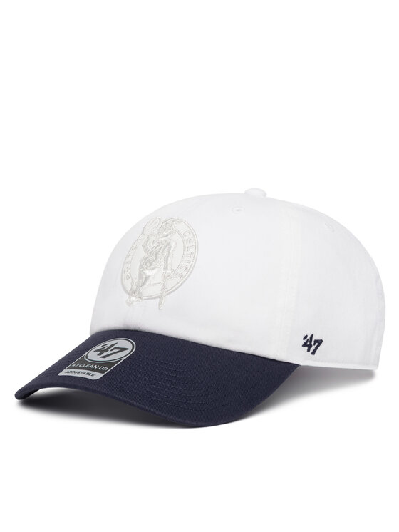 47 Brand Czapka z daszkiem Boston Celtics Tommy Hilfiger Courtside '47 Clean Up THCCU172GWL Biały