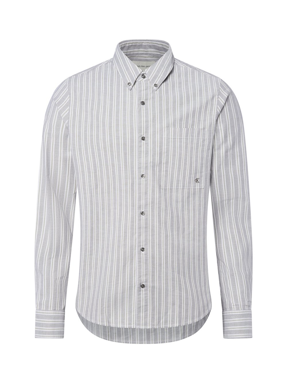 Calvin Klein Jeans Koszula męska Mężczyźni Comfort Fit Bawełna szary|zielony, M